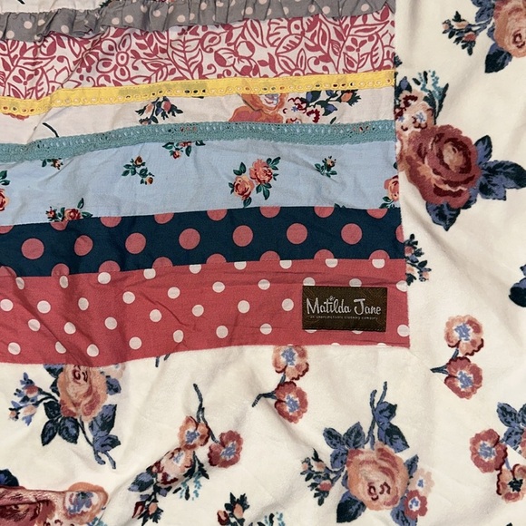Matilda Jane Rock A Bye Blanket Crib Quilt  50" X 36" Floral Baby Bed‎ Comforter - Picture 2 of 4